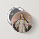 Compassionate Mary-toets Ronde Button 5,7 Cm (Voorkant /achterkant)