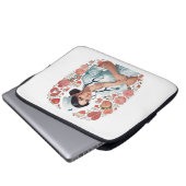 Compassionate Nurse - Elegant Floral Art Illustrat Laptop Sleeve (Voorkant onderkant)