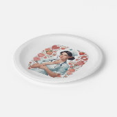 Compassionate Nurse - Elegant Floral Art Illustrat Papieren Bordje (Gekanteld)