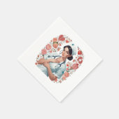 Compassionate Nurse - Elegant Floral Art Illustrat Servet (Hoek)