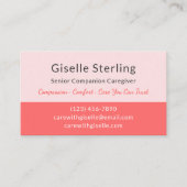 Compassionate Senior Companion Caregiver Visitekaartje (Voorkant)