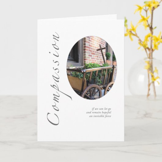 Compassionate Wagon Wenskaart Kaart (Gele Bloem)