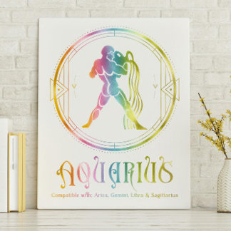 Compatibiliteit met Aquarius ontworpen Canvas Afdruk