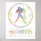 Compatibiliteitsontwerp voor Zodiac Aquarius Poster (Voorkant)