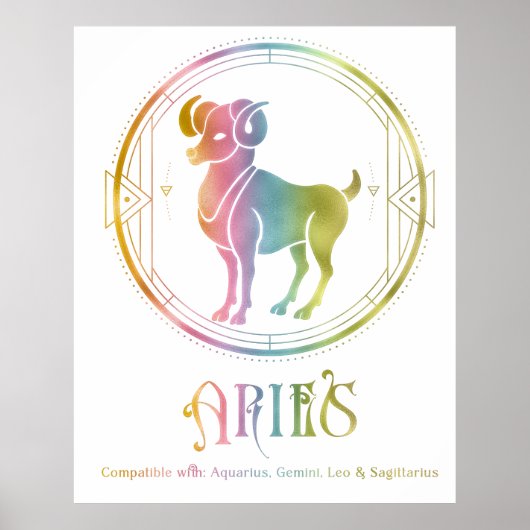Compatibiliteitsontwerp Zodiac Ram Poster (Voorkant)