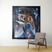 Compellious Galactic Cruiser Al Art beroemd gemaak Wandkleed (In situ)