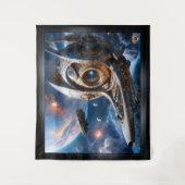 Compellious Galactic Cruiser Al Art beroemd gemaak Wandkleed (Voorkant)