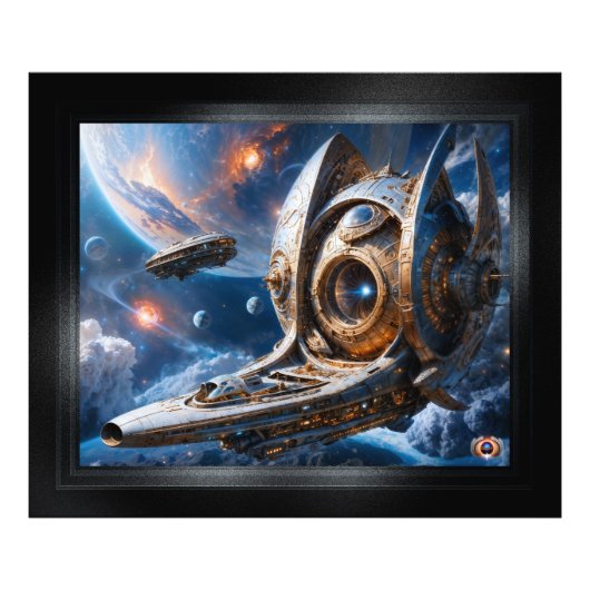 Compellious Galactic Cruiser Al Art door Xzendor7 Foto Afdruk (Voorkant)