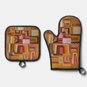 Compensation, Kandinsky Inspired Geometric Art Ovenwant & Pannenlap Set (Voorkant)