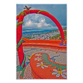 Competa Costa Del Sol Andalucia Spanje Foto Afdruk