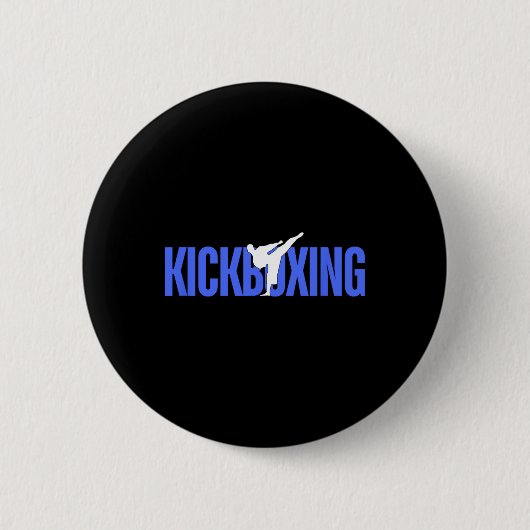 Competitie Kickboksen Ronde Button 5,7 Cm (Voorkant)