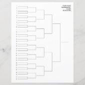Competitie lotings sjabloon vellen voor 32 spelers (Achterkant)