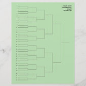 Competitie lotings sjabloon vellen voor 32 spelers (Voorkant)