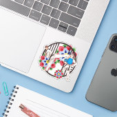 Competitie Ritme - Tussen Actie en Waakzaamheid Sticker (Laptop met iPhone)