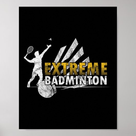 Competitief Extreme Badminton Game Competitie Plan Poster (Voorkant)