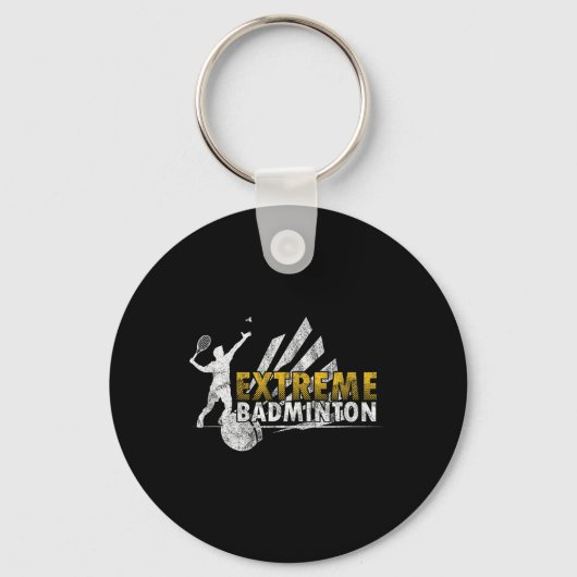 Competitief Extreme Badminton Game Competitie Plan Sleutelhanger (Voorkant)