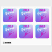 Competitief niveau 5 Gymnastiek Inspiratie Vierkante Sticker (Vel)