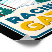 Competitieve Wintersport Skiën Racing Gates Enth Poster (Hoek)
