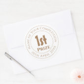 Competition 1st Prize Trophy Award Ronde Sticker (Envelop)
