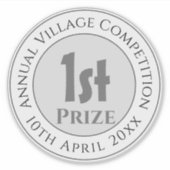 Competition 1st Prize Trophy Award Sticker (Voorkant)