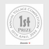Competition 1st Prize Trophy Award Sticker (Vel)