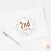 Competition 2nd Prize Trophy Award Ronde Sticker (Envelop)