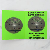 Competition Lawn Bowl, Large Birthday Logo Kaart (Binnen)