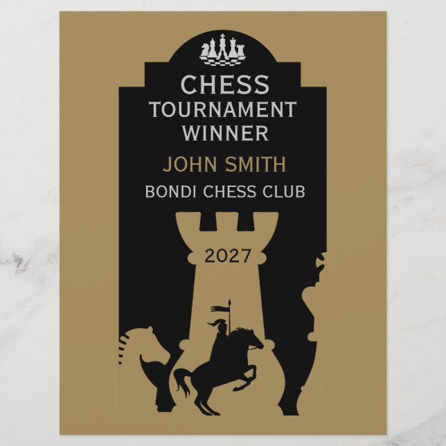 Competitive Chess Players Award (Voorkant)