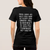 Competitive Volleyball Themed Tri-Blend Shirt (Achterkant)