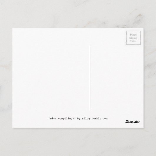 compileren? briefkaart (Achterkant)