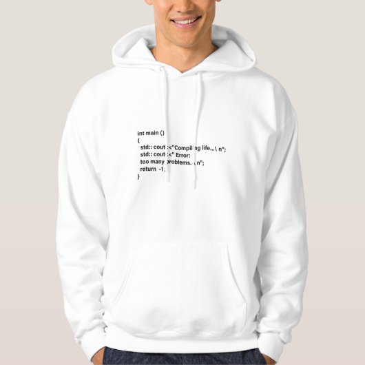 Compiling Life Error Funny Programmer Code Design Hoodie (Voorkant)