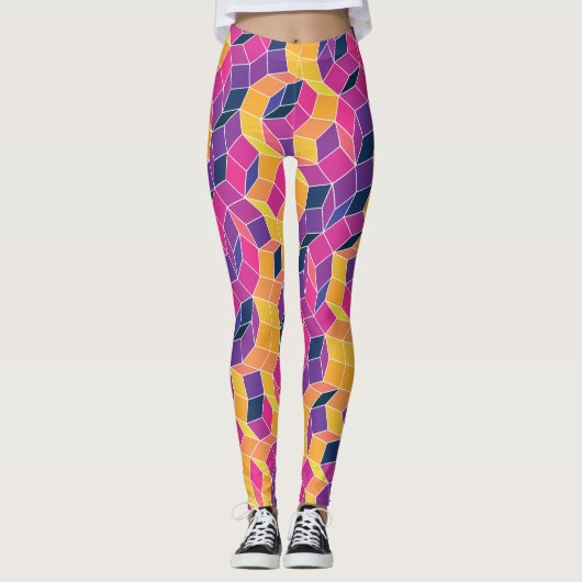 complementair contrastpatroon leggings (Voorkant)