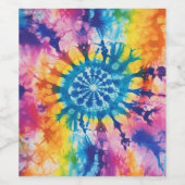 Complementaire kleuren stropdas kleurstof wijn etiket (Enkel label)