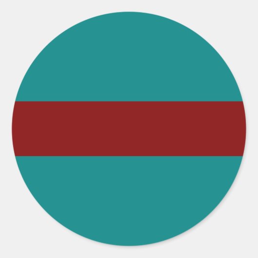 Complementaire twee kleurencombinatie / mengen ronde sticker (Voorkant)