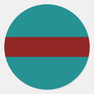 Complementaire twee kleurencombinatie / mengen ronde sticker