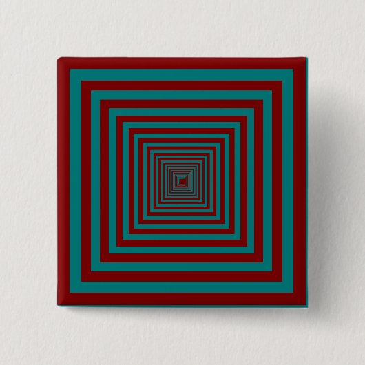 Complementaire twee kleurencombinatie / mengen vierkante button 5,1 cm (Voorkant)