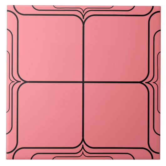 Complementen voor Art Deco White Rose op Roze Tegeltje (Voorkant)