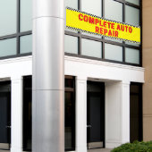 Complete Auto Repair Geruite Vlag Groot Geel Spandoek (Buitenkant Gebouw)