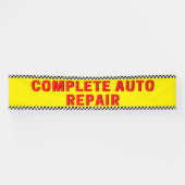 Complete Auto Repair Geruite Vlag Groot Geel Spandoek (Horizontaal)
