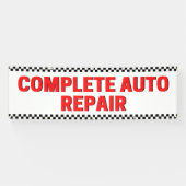 Complete Auto Repair Geruite Vlag Groot Wit Spandoek (Horizontaal)