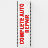 Complete Auto Repair Geruite Vlag Groot Wit Spandoek (Verticaal)