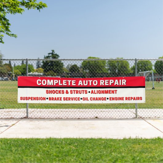 Complete Auto Reparatie Vering Remmen Motor Groot Spandoek (Insitu)