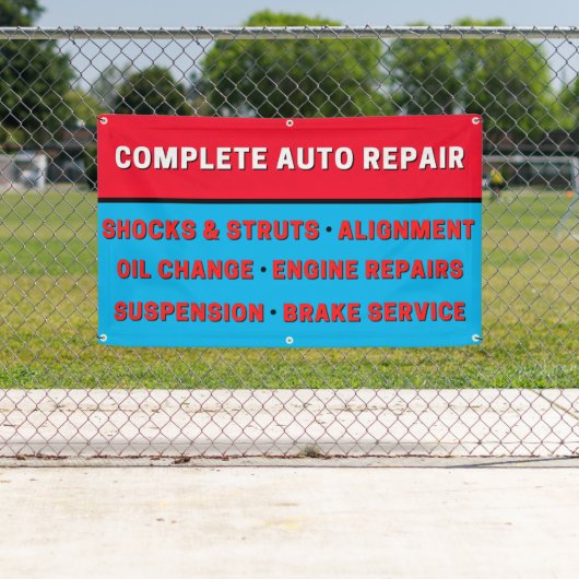 Complete Auto Reparatie Vering Remmen Motor Spandoek (Insitu)