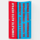 Complete Auto Reparatie Vering Remmen Motor Spandoek (Verticaal)