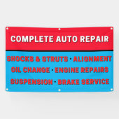 Complete Auto Reparatie Vering Remmen Motor Spandoek (Horizontaal)