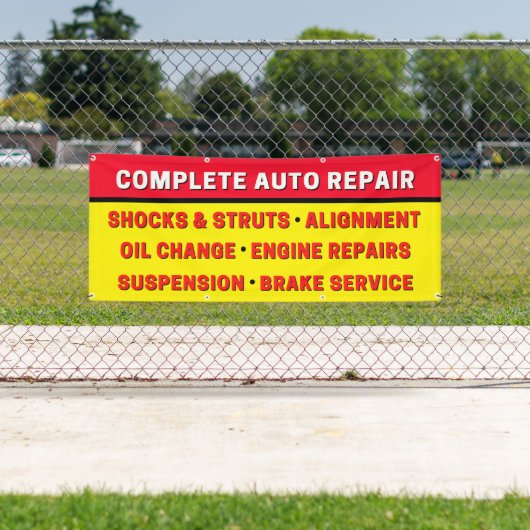 Complete Auto Reparatie Vering Remmen Motor Spandoek (Insitu)