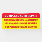 Complete Auto Reparatie Vering Remmen Motor Spandoek (Horizontaal)