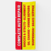 Complete Auto Reparatie Vering Remmen Motor Spandoek (Verticaal)