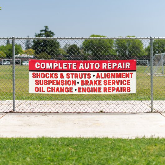 Complete Auto Reparatie Vering Remmen Motor Spandoek (Insitu)