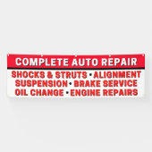 Complete Auto Reparatie Vering Remmen Motor Spandoek (Horizontaal)